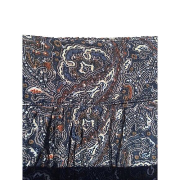 Fat Face Maxi skirt womens size 10 paisley gray grey modest long western boho - Picture 7 of 11